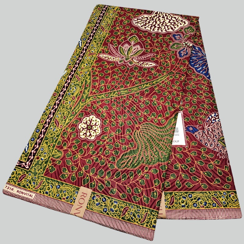 Sewing Batik - 46Inch * 6Yards Green Leaves Printed