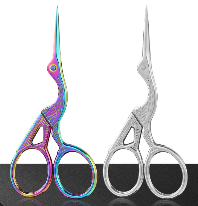 Sewing Production - 1PC Colorful Stork Embroidery Scissors, Stainless