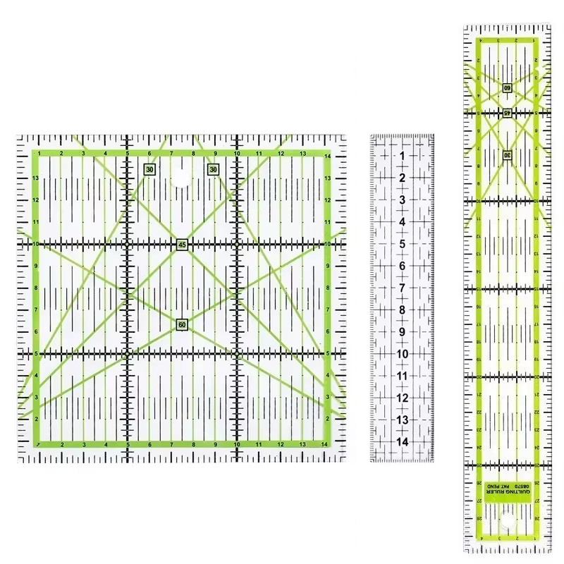 Sewing Gauge Ruler - 1/2 Chiếc Quilting Miếng Dán Cường
