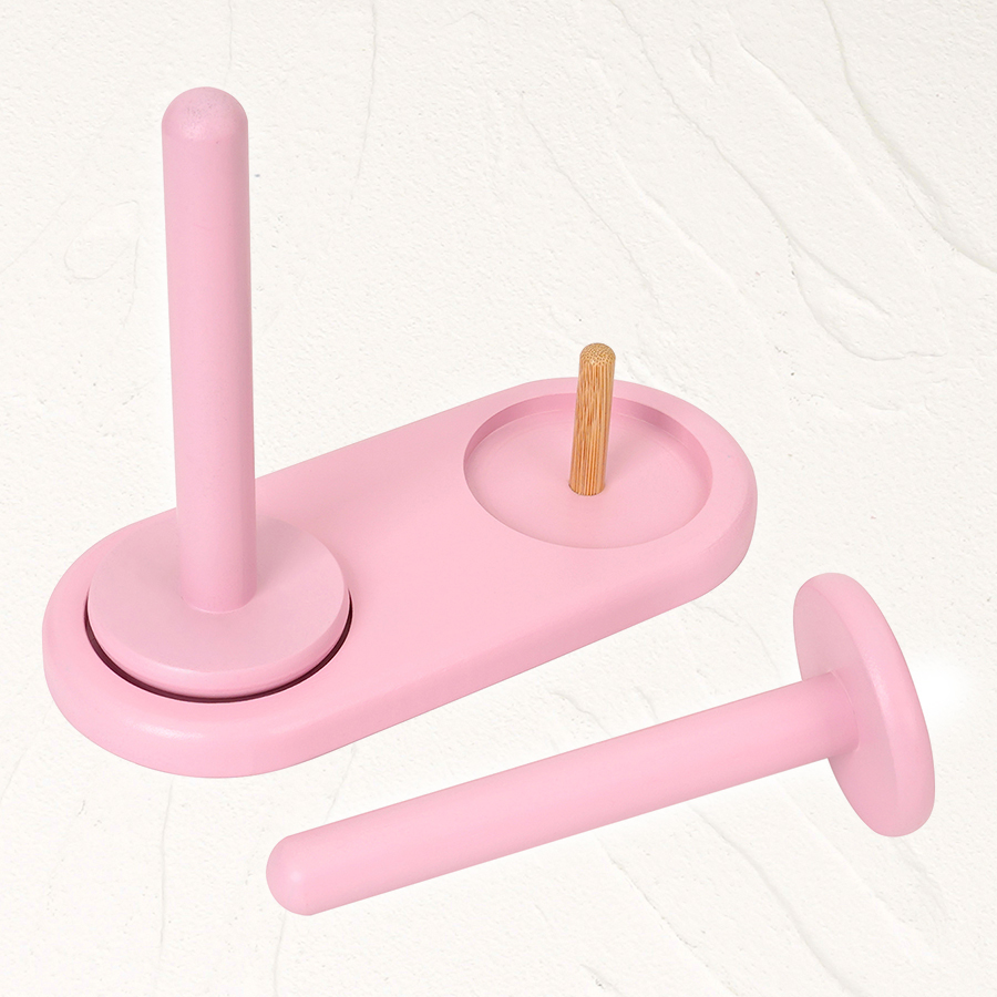 Sewing Production - 1pc Double-Axis Wooden Yarn Holder, Rotatable