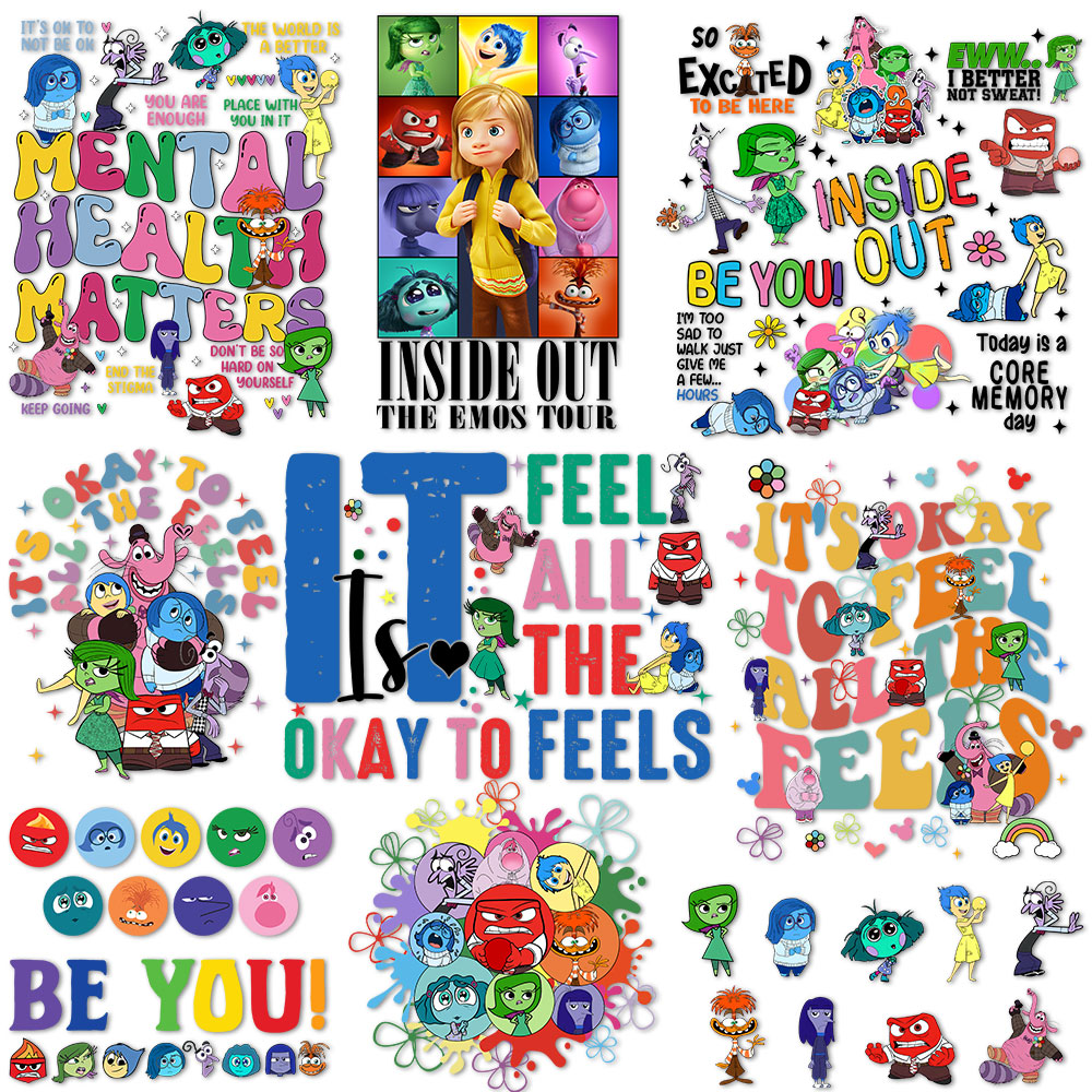 Velcro Sew On - Inside Out Iron on Decals for