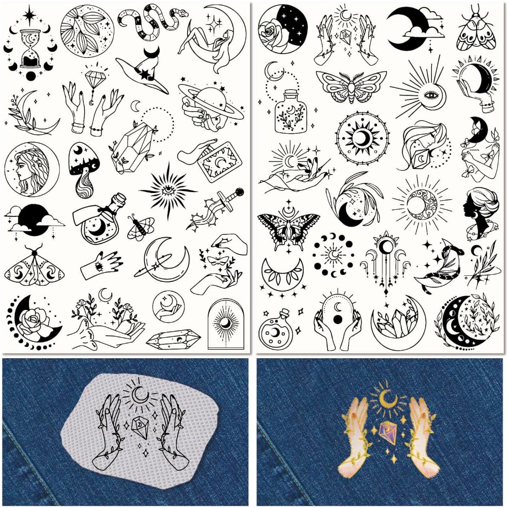 Sewing Factory - 51Pcs Boho Moon Sun Water Soluble