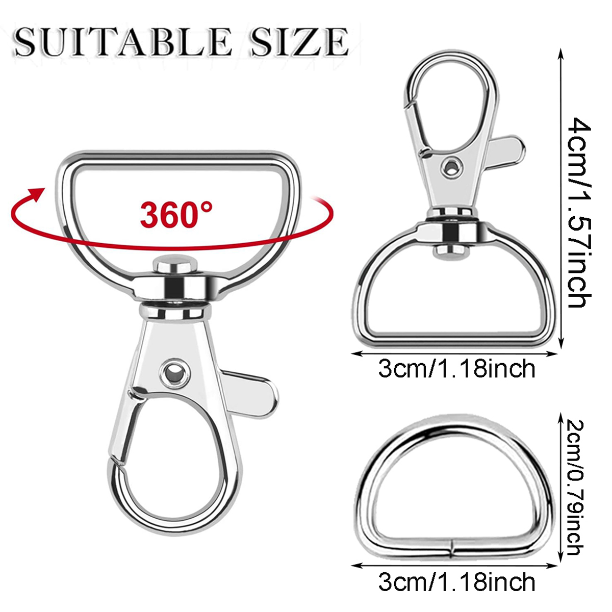 10/20 Set Large D Clip Swivel  - đánh giá và giá Sewing Kit