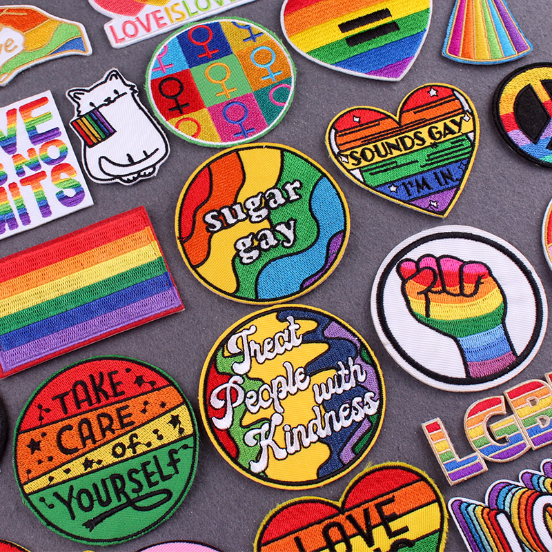 Rainbow Patches On Clothes Gay - đánh giá và giá Velcro Sew On