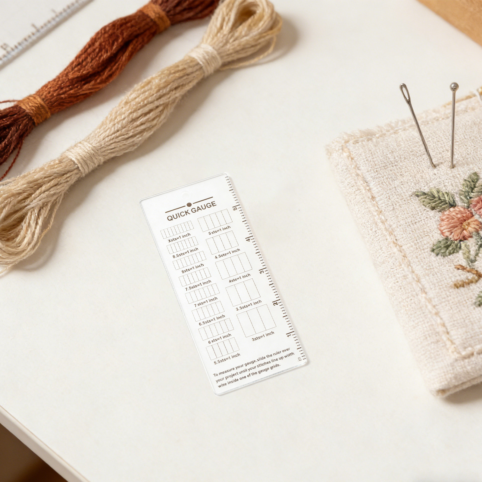 2Pcs Knitting Gauge Ruler Acry - đánh giá và giá Sewing Gauge Ruler