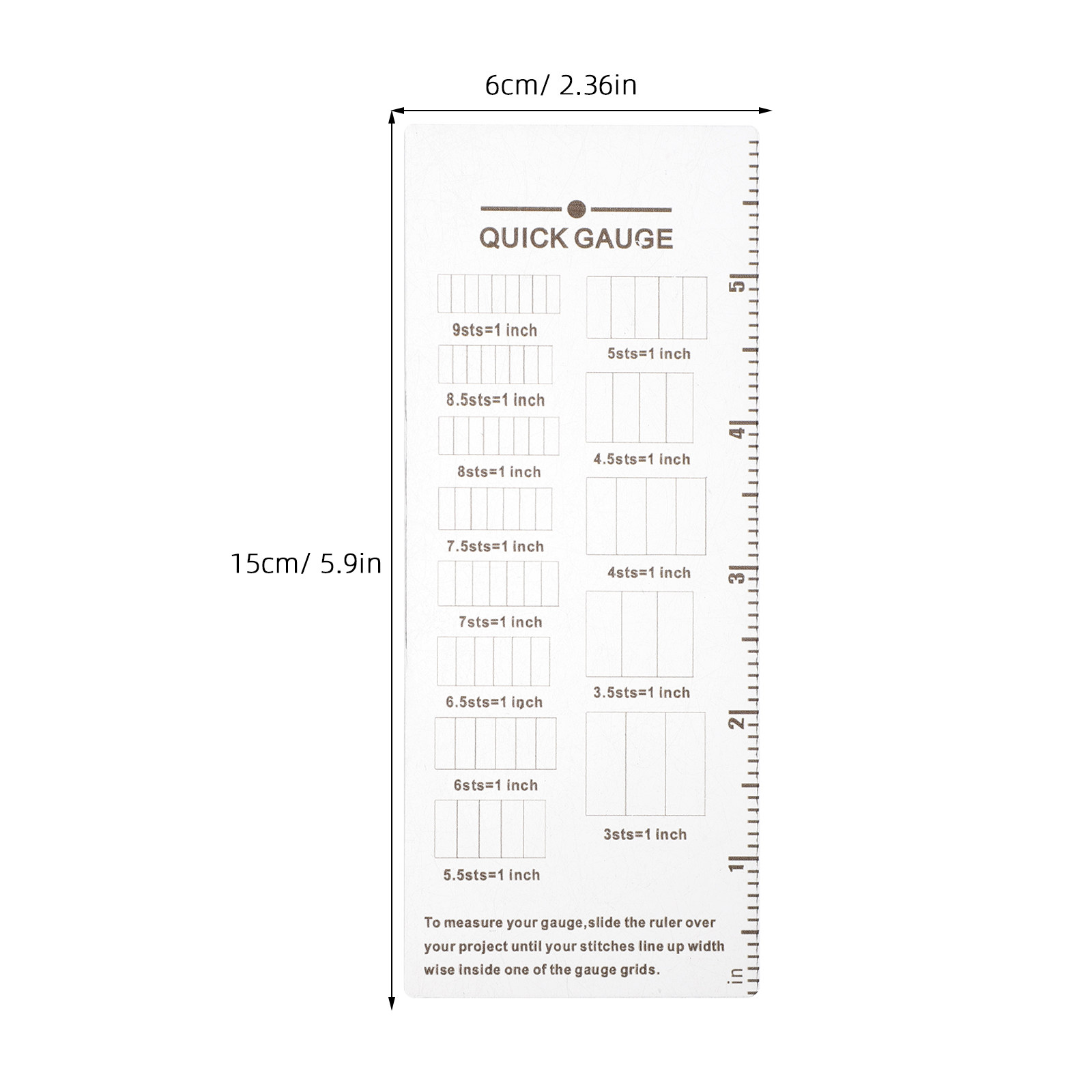 2Pcs Knitting Gauge Ruler Acry - đánh giá và giá Sewing Gauge Ruler
