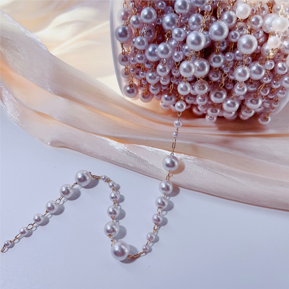 1meter 3-8mm Faux Pearl Beadin - đánh giá và giá Sewing Production