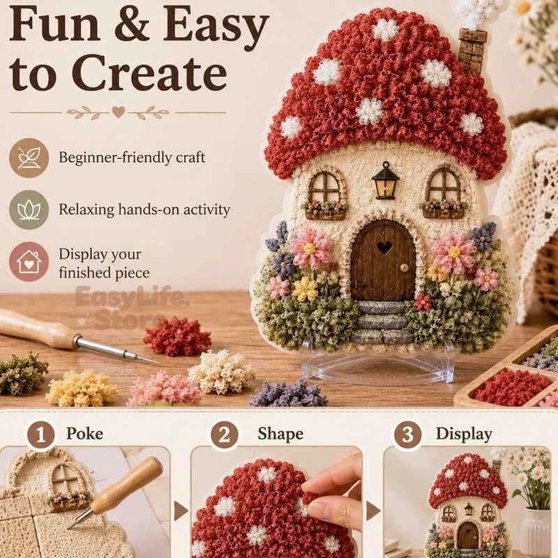 Whimsical Village 3D Fabric Po - đánh giá và giá Textiles Sewing Techniques