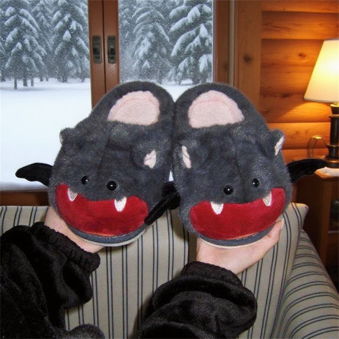 Halloween Bat Plush Slippers W - đánh giá và giá Sewing Fleece
