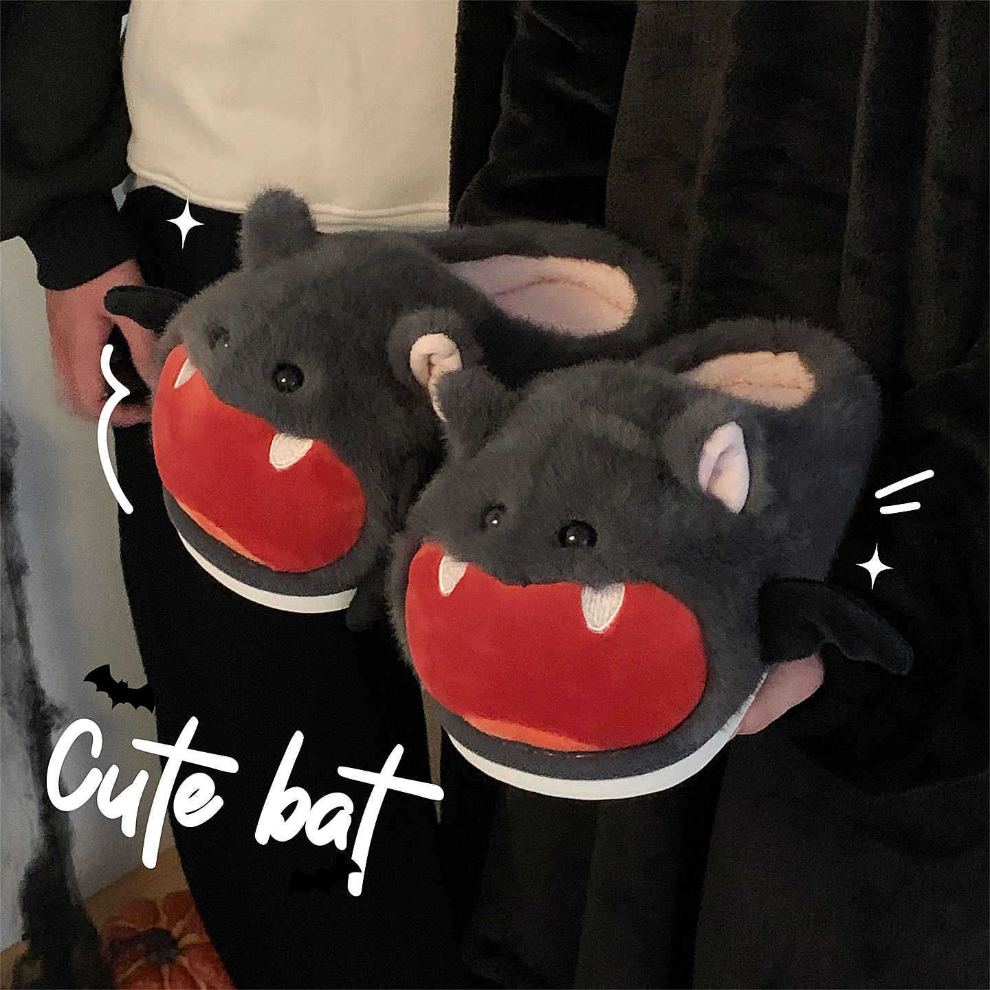 Halloween Bat Plush Slippers W - đánh giá và giá Sewing Fleece