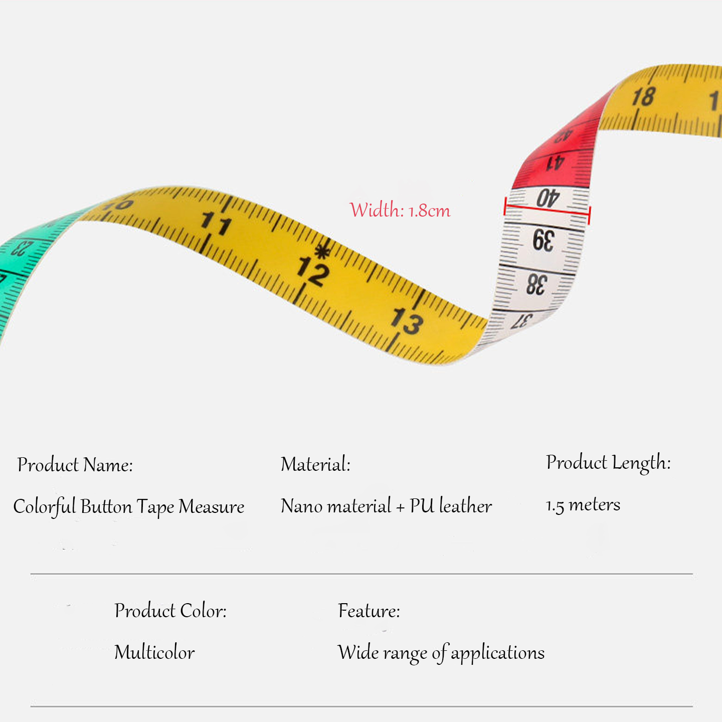 Colorful 1.5M Dual Scale Soft  - đánh giá và giá Sewing Gauge Ruler