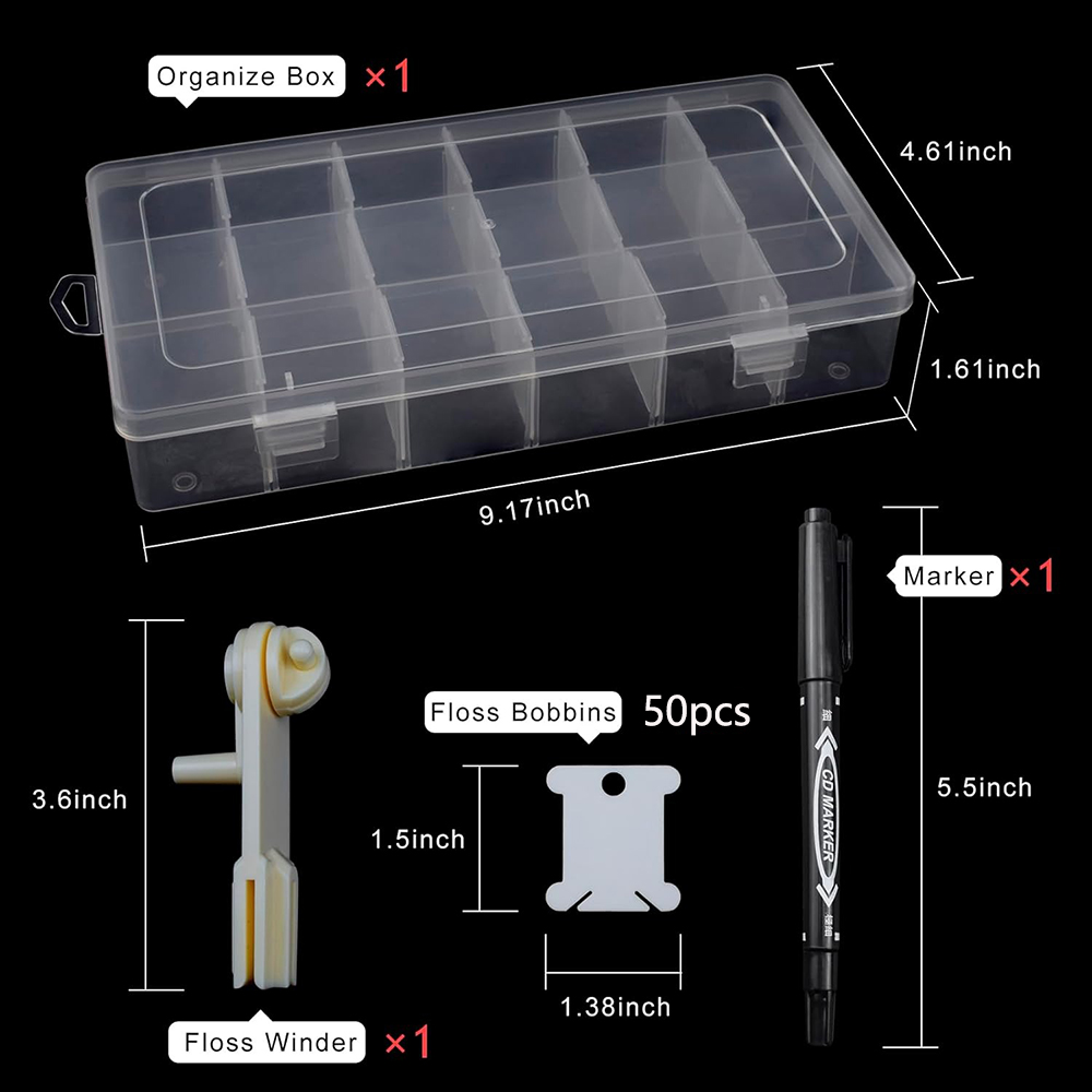Embroidery Floss Organizer 18  - đánh giá và giá Bobbin Organizer Box