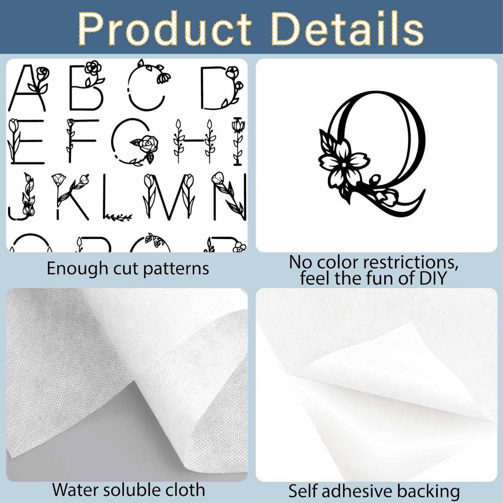 Letter A-Z Water Soluble Embro - đánh giá và giá Sewing Kit