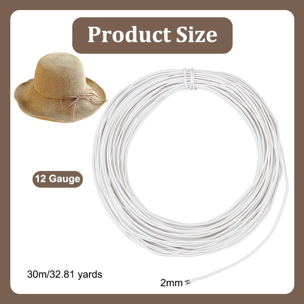 30m White Millinery Wire 2mm D - đánh giá và giá Sewing Kit