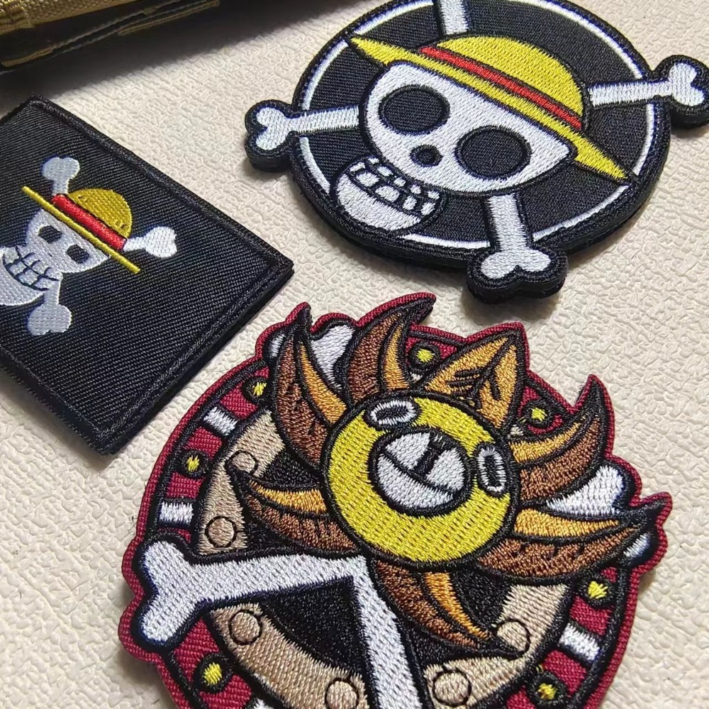 One Piece Cartoon sleeve patch - đánh giá và giá Velcro Sew On