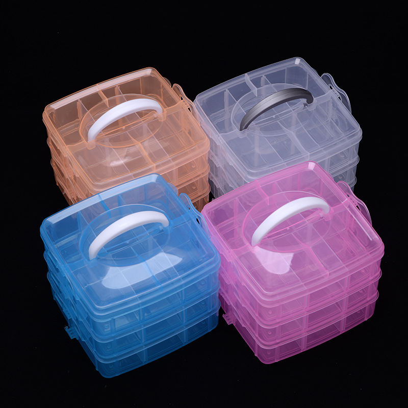 3 Lớp 18 Ngăn Nhựa Thêu Chỉ Hộ - đánh giá và giá Bobbin Organizer Box