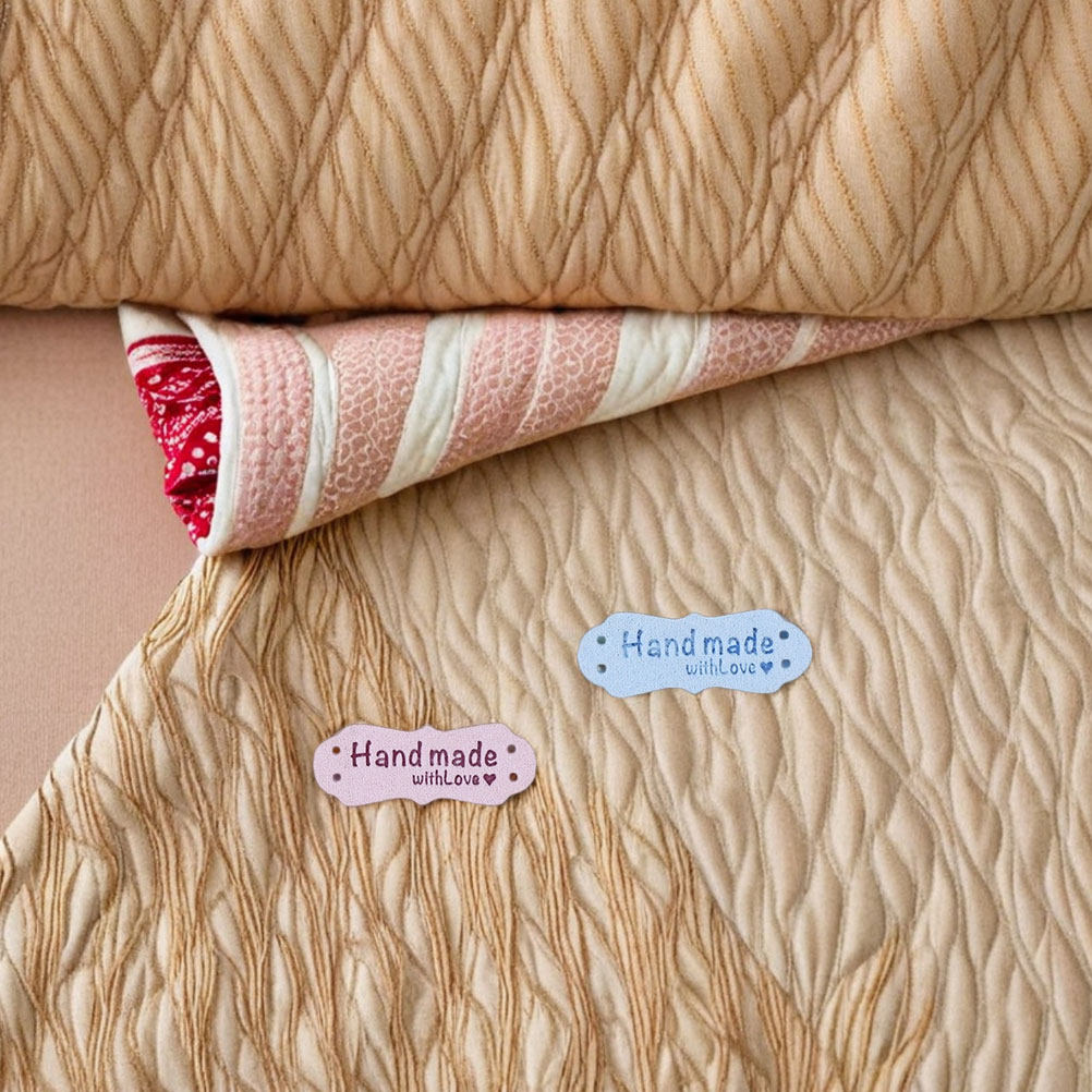 100Pcs Handmade Embossed Suede - đánh giá và giá Sewing Labels