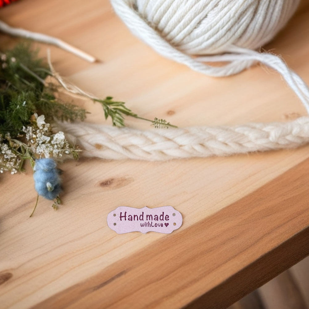 100Pcs Handmade Embossed Suede - đánh giá và giá Sewing Labels