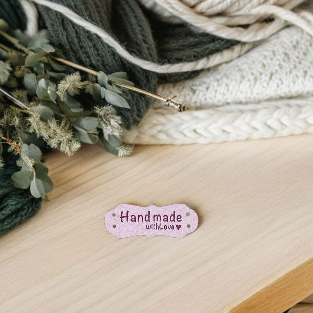 100Pcs Handmade Embossed Suede - đánh giá và giá Sewing Labels