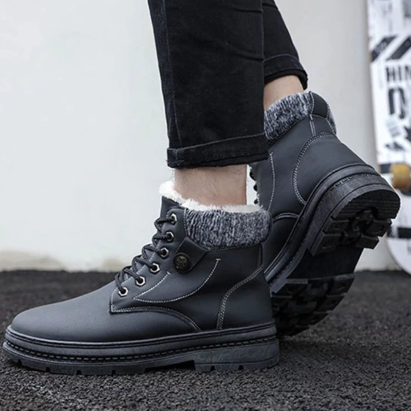 Men's Korean Casual Snow Boots - đánh giá và giá Sewing Fleece