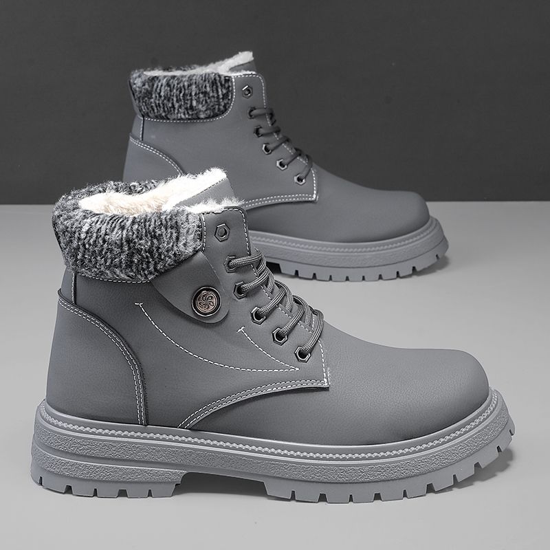 Men's Korean Casual Snow Boots - đánh giá và giá Sewing Fleece