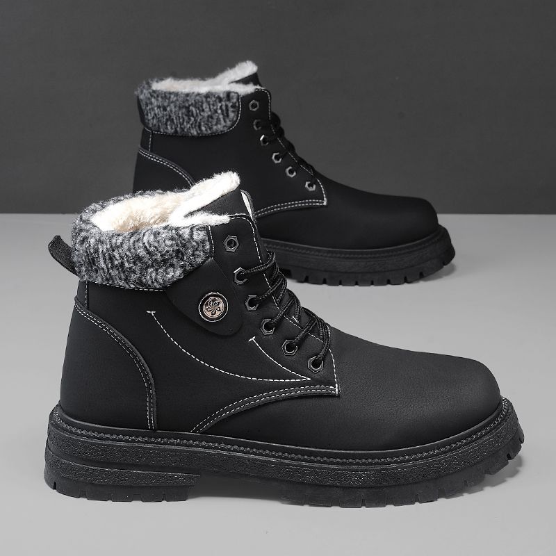 Men's Korean Casual Snow Boots - đánh giá và giá Sewing Fleece