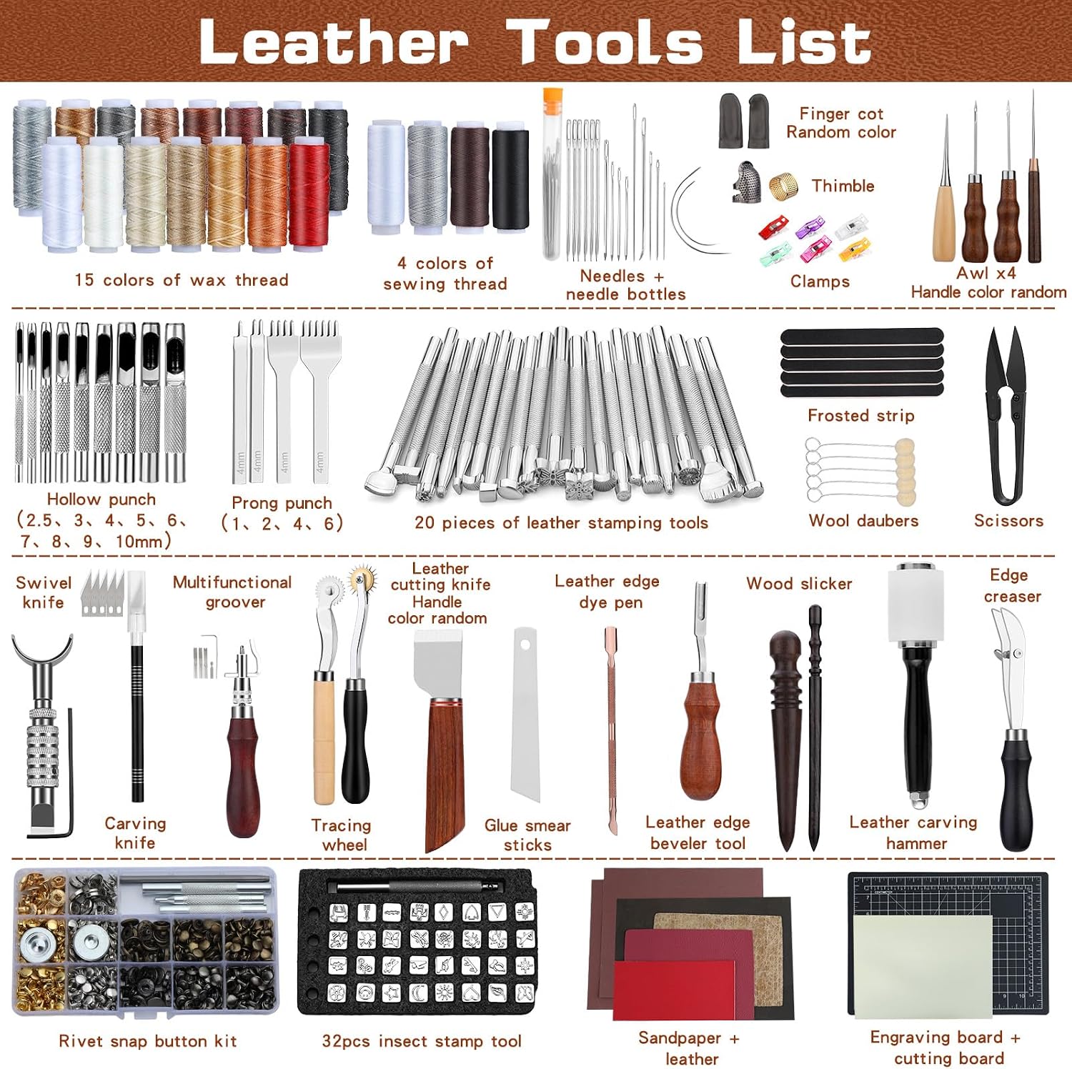 Leather Tooling Kit Leather Cr - đánh giá và giá Sewing Kit