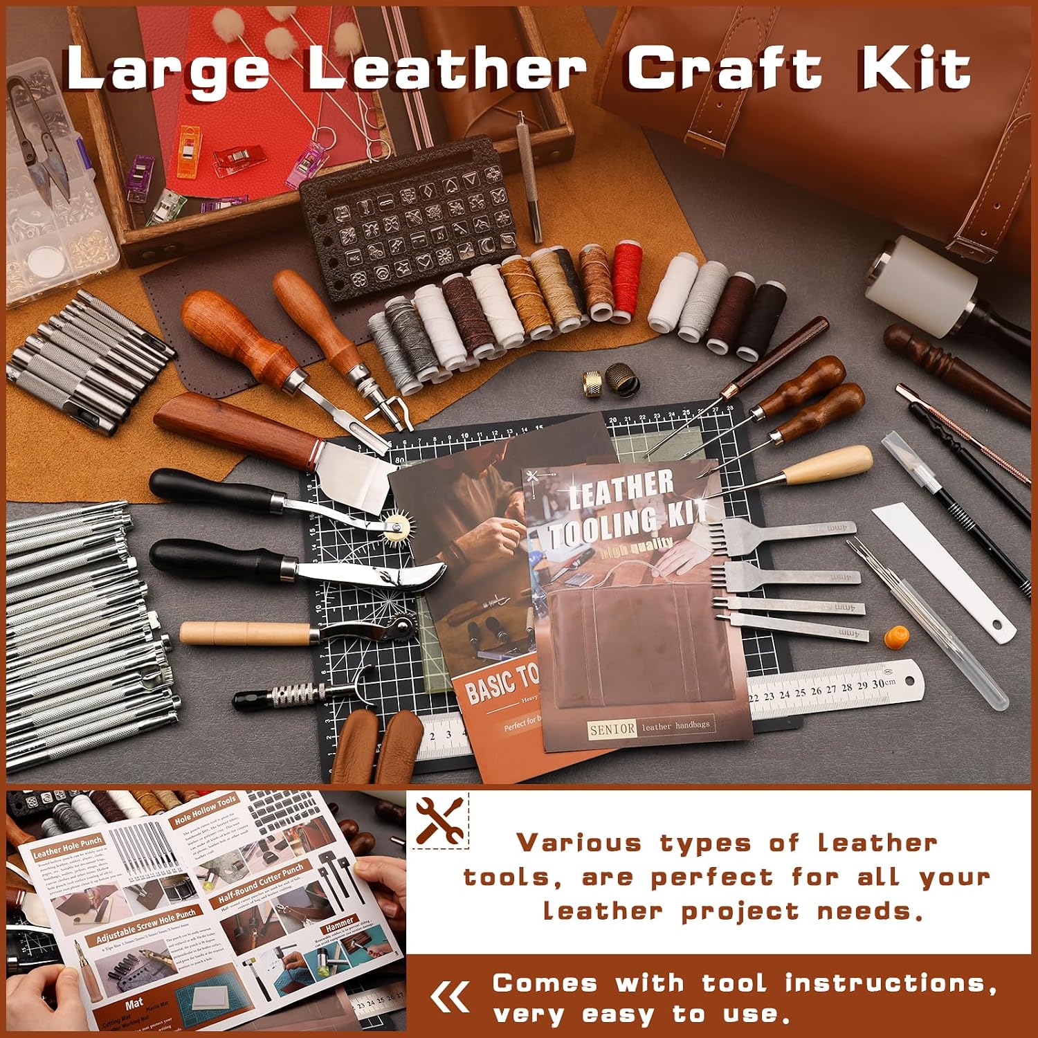 Leather Tooling Kit Leather Cr - đánh giá và giá Sewing Kit