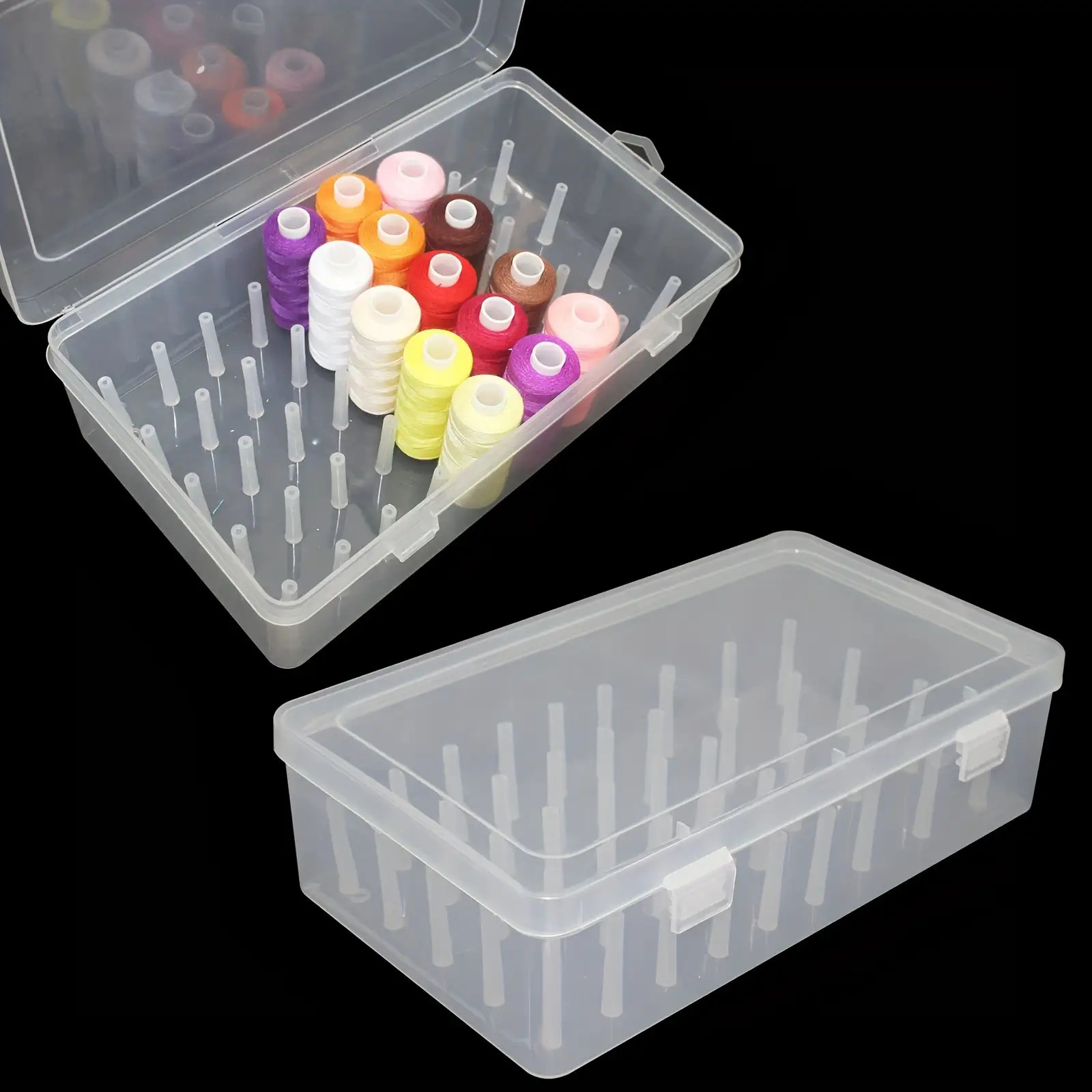 Clear Plastic Sewing Thread St - đánh giá và giá Bobbin Organizer Box