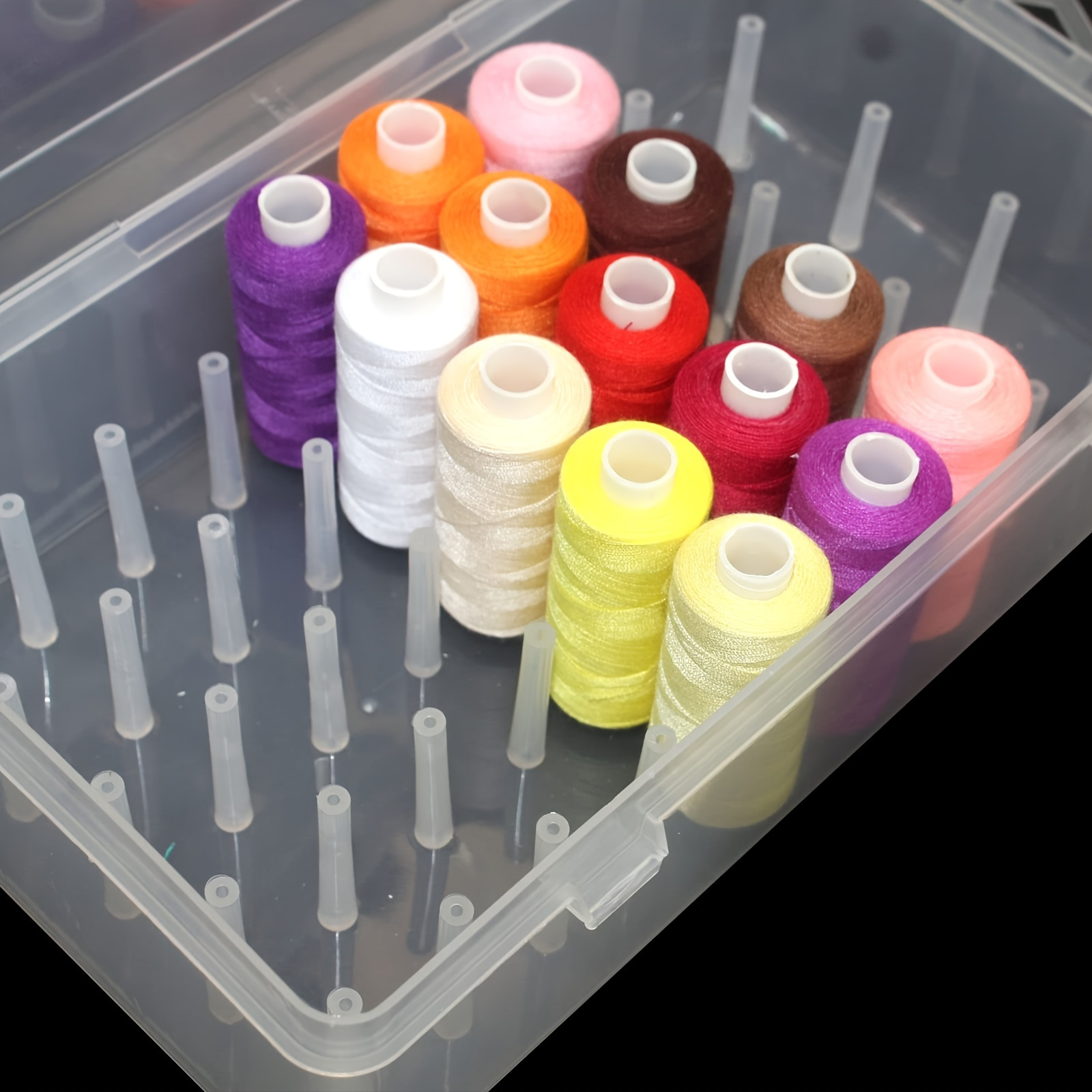 Clear Plastic Sewing Thread St - đánh giá và giá Bobbin Organizer Box