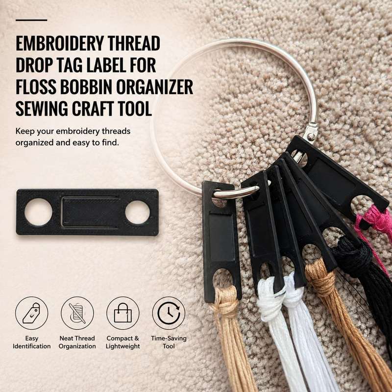 Embroidery Thread Drop Tag Lab - đánh giá và giá Sewing Labels