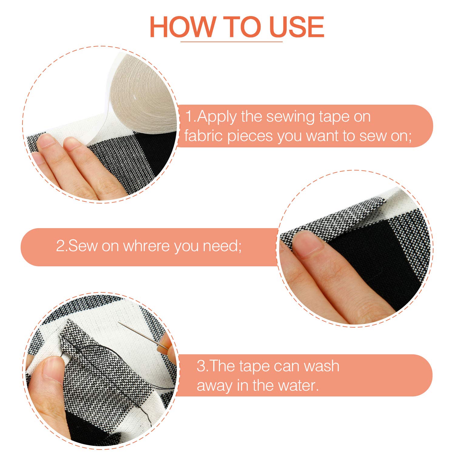 20m Water Soluble Adhesive Tap - đánh giá và giá Sewing Labels