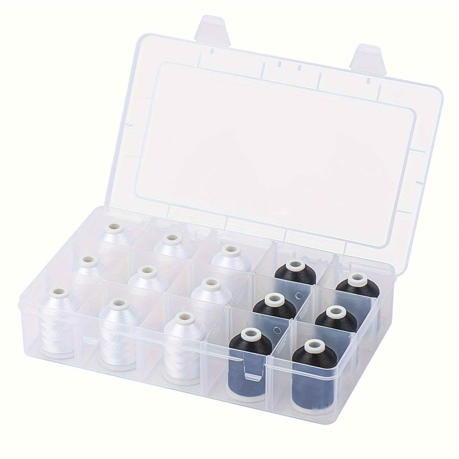 Portable 15-Compartment Sewing - đánh giá và giá Bobbin Organizer Box