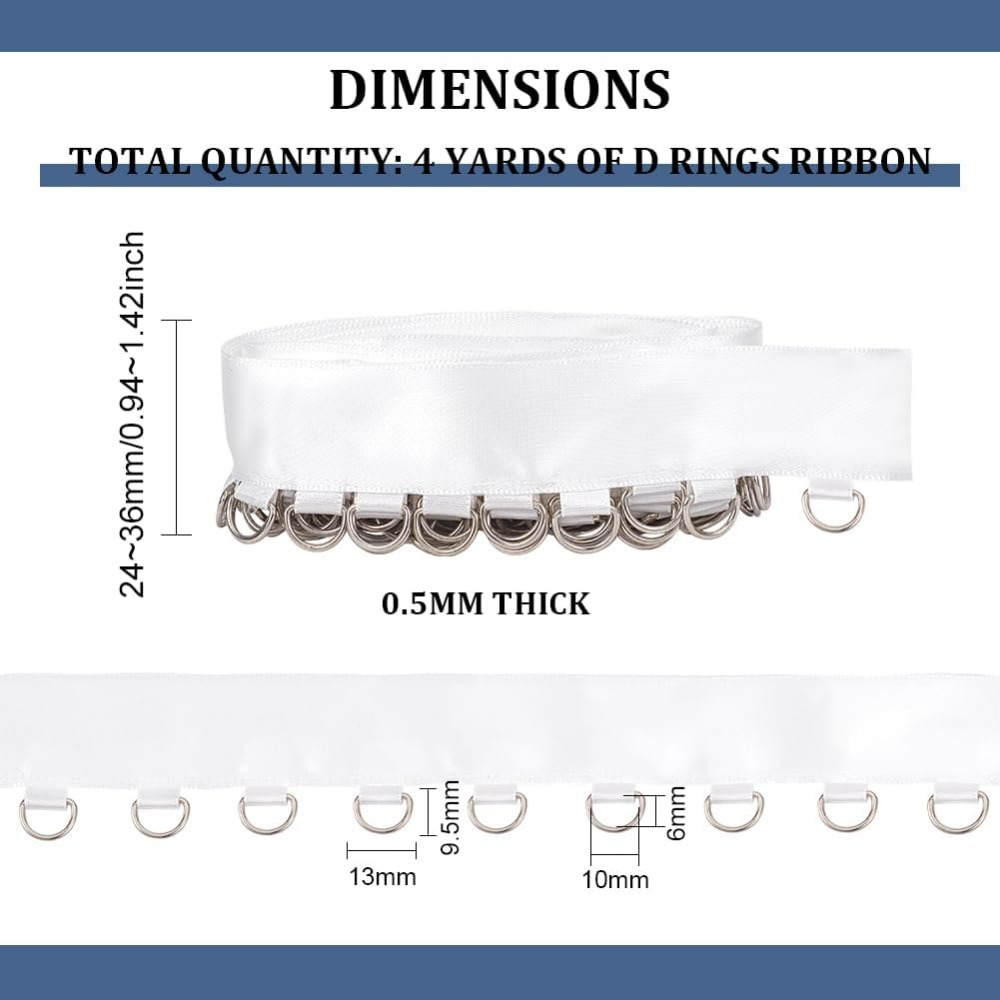 4 Yards White Grommet Trim wit - đánh giá và giá Sewing Kit