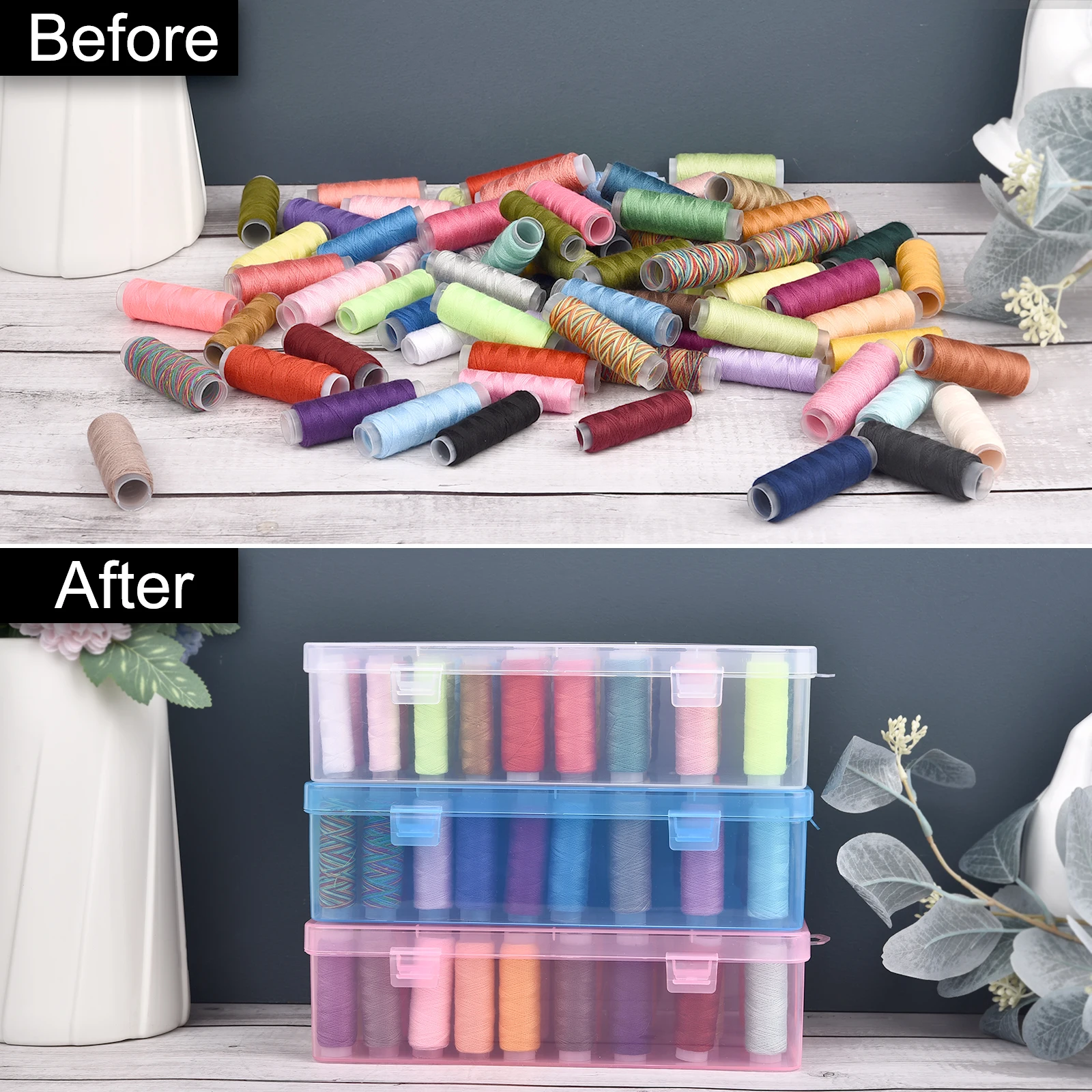 New 24 Grids Spool Organizer/4 - đánh giá và giá Bobbin Organizer Box