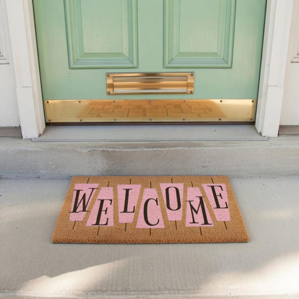 Retro Pink Cute Doormat Welcom - đánh giá và giá Century Textile & Sewing Supply Saskatoon Sk