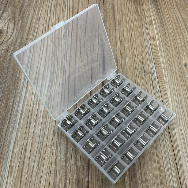25Pcs/Set Empty Bobbins Sewing - đánh giá và giá Bobbin Organizer Box