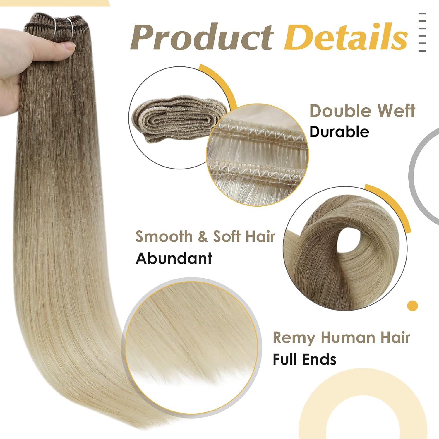 Full Shine Human Hair Weft Ext - đánh giá và giá Sewing Lab