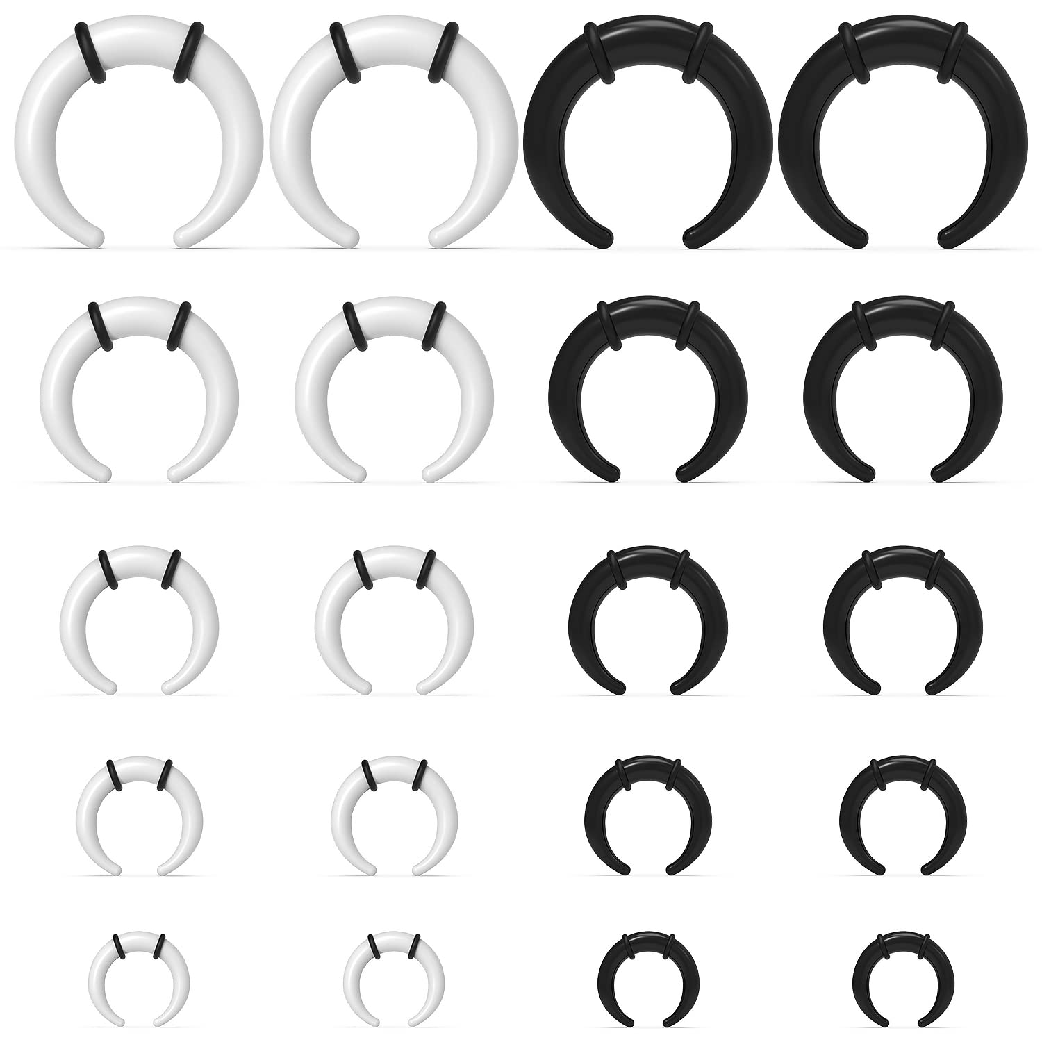 Large Septum Rings 14G 12G 8G  - đánh giá và giá Seam Gauge Metal